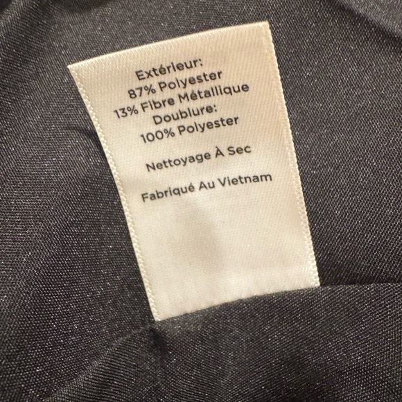 Talbots Petite Black & Gold Metallic Jacquard Fit & Flare Dress | 6P | New - Picture 6 of 9